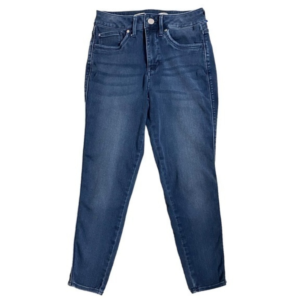 Seven7 High Rise Medium Wash Cropped Skinny Jeans Size 6